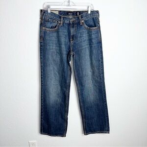 Marc Ecko Cut & Sew Jeans Mens 34x32 Blue Standard Cut Denim Embroidered Pockets